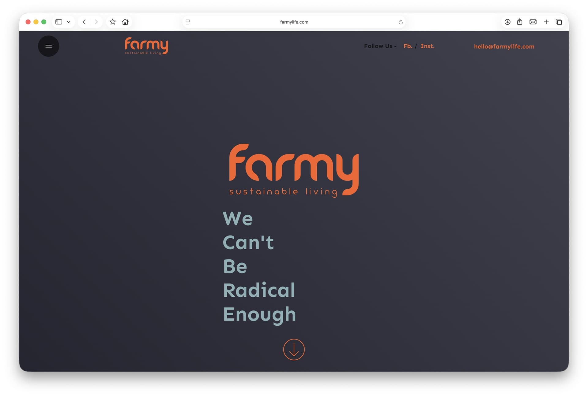 Sustainable Living Website highlight