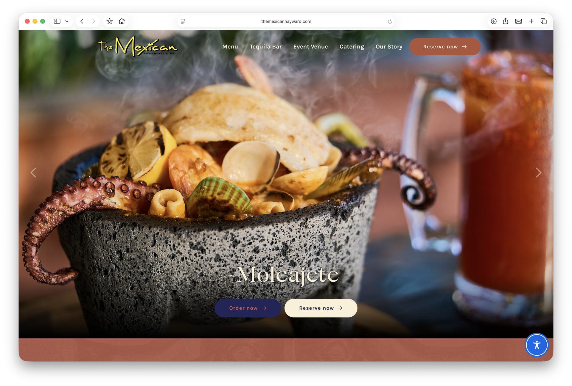 Restaurant + Venue Website highlight